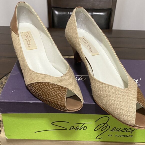 VTG Sesto Meucci Of Florence Women’s Pumps Kitten Heel Shoes - Picture 15 of 16